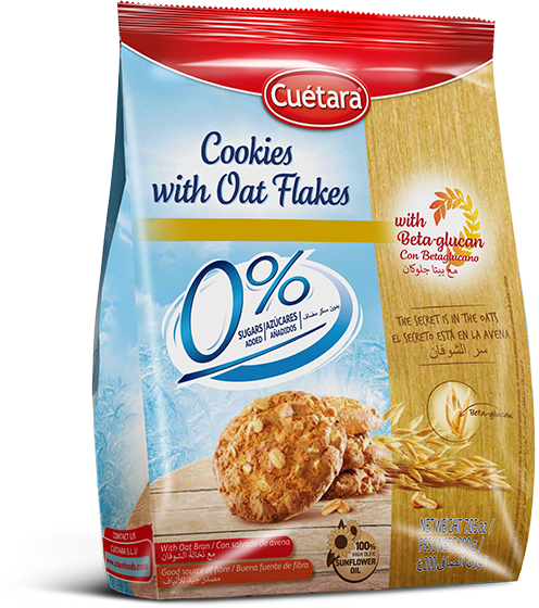 Pack of Digesta 0% Cookies with Oat Flakes