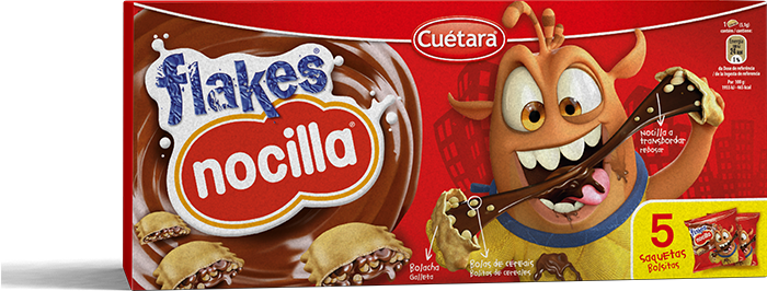 Embalagem da Choco Flakes Nocilla